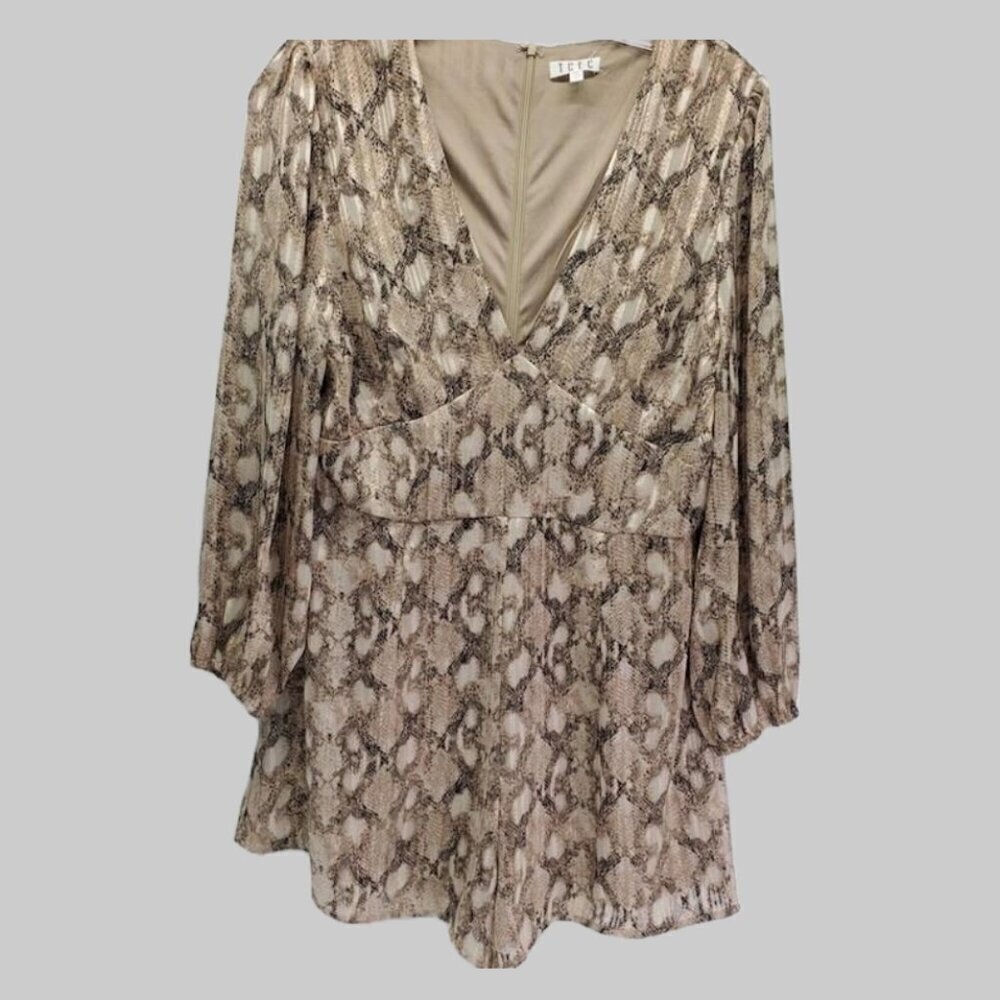 NWT TCEC Women’s Tan/Brown Romper Size L